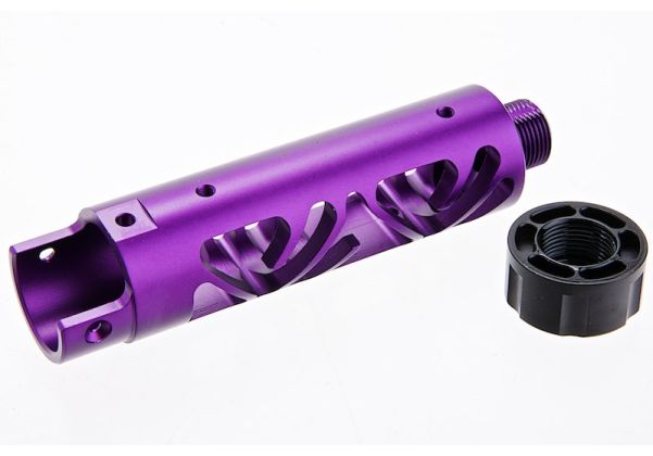 Narcos Airsoft Action Army AAP01 フロントバレルキット (タイプ6) (CNCアルミニウム / アルミ 6061) - 紫-AIRSOFT GOGO エアガン・サバゲー用品通販