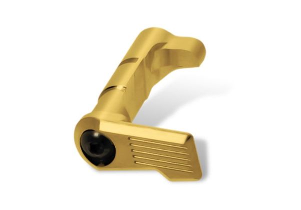 Nine Ball カスタムマガジンキャッチ Tokyo Marui 5.1/4.3 GBBピストル用 - 金(きん)-AIRSOFT GOGO エアガン・サバゲー用品通販