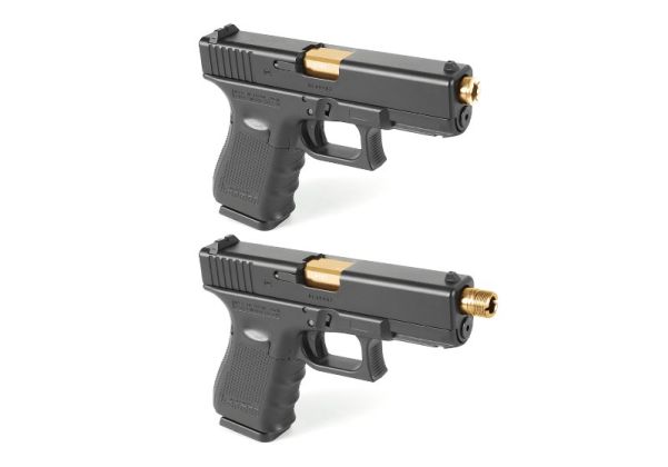 Nine Ball Tokyo Marui G19 Gen 3 / Gen 4 GBB エアソフトガン ノンリコイル 2ウェイアウターバレル - 金(きん)-AIRSOFT GOGO エアガン・サバゲー用品通販