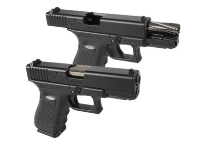 Nine Ball Tokyo Marui G19 Gen3/ Gen4 GBB ノンリコイル フルーテッドアウターバレル NEO - ガンメタル-AIRSOFT GOGO エアガン・サバゲー用品通販
