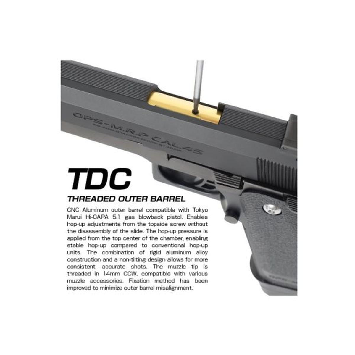 Nine Ball Tokyo Marui Hi Capa 5.1 GBB TDC スレッドアウターバレル - ブルー-AIRSOFT GOGO エアガン・サバゲー用品通販