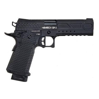 ノブリッチュ SSP2 グリーン ガス エアソフト ピストル - ブラック-AIRSOFT GOGO エアガン・サバゲー用品通販