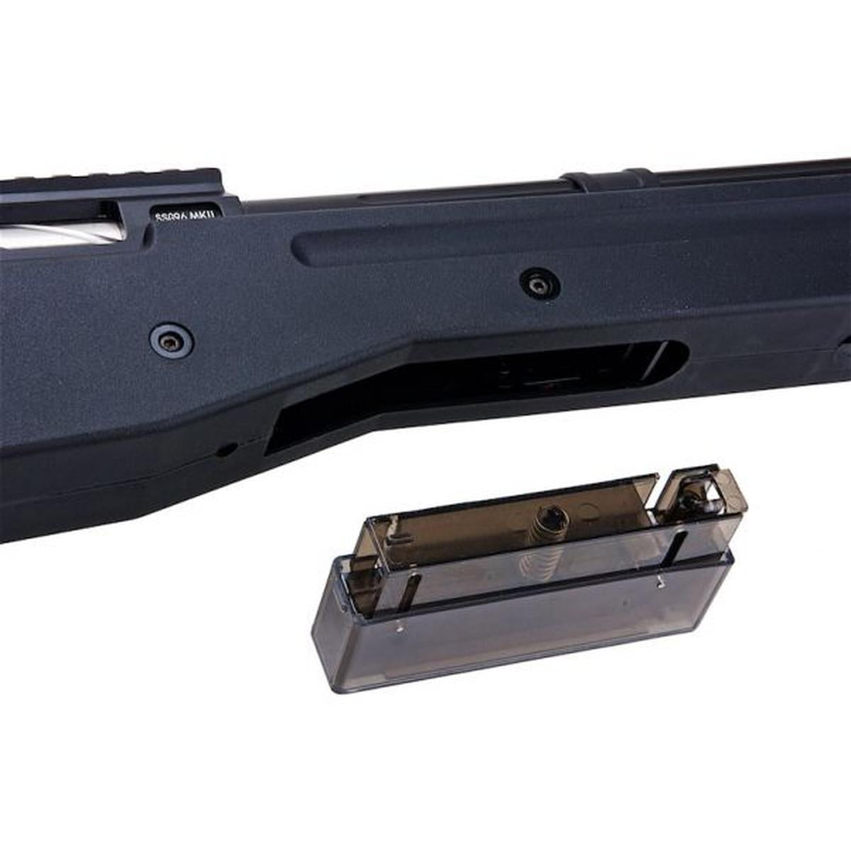 NOVRITSCH SSG96 MK2 エアソフト スナイパー ライフル - ブラック (スプリング パワー)-AIRSOFT GOGO エアガン・サバゲー用品通販