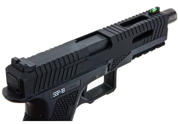 Novritsch SSP18 CO2 GBB エアソフトピストル - ブラック-AIRSOFT GOGO エアガン・サバゲー用品通販