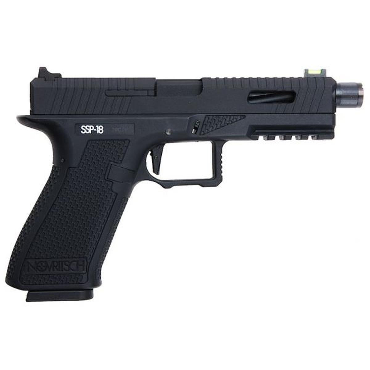 NOVRITSCH SSP18 グリーン ガス エアソフト ピストル - ブラック-AIRSOFT GOGO エアガン・サバゲー用品通販