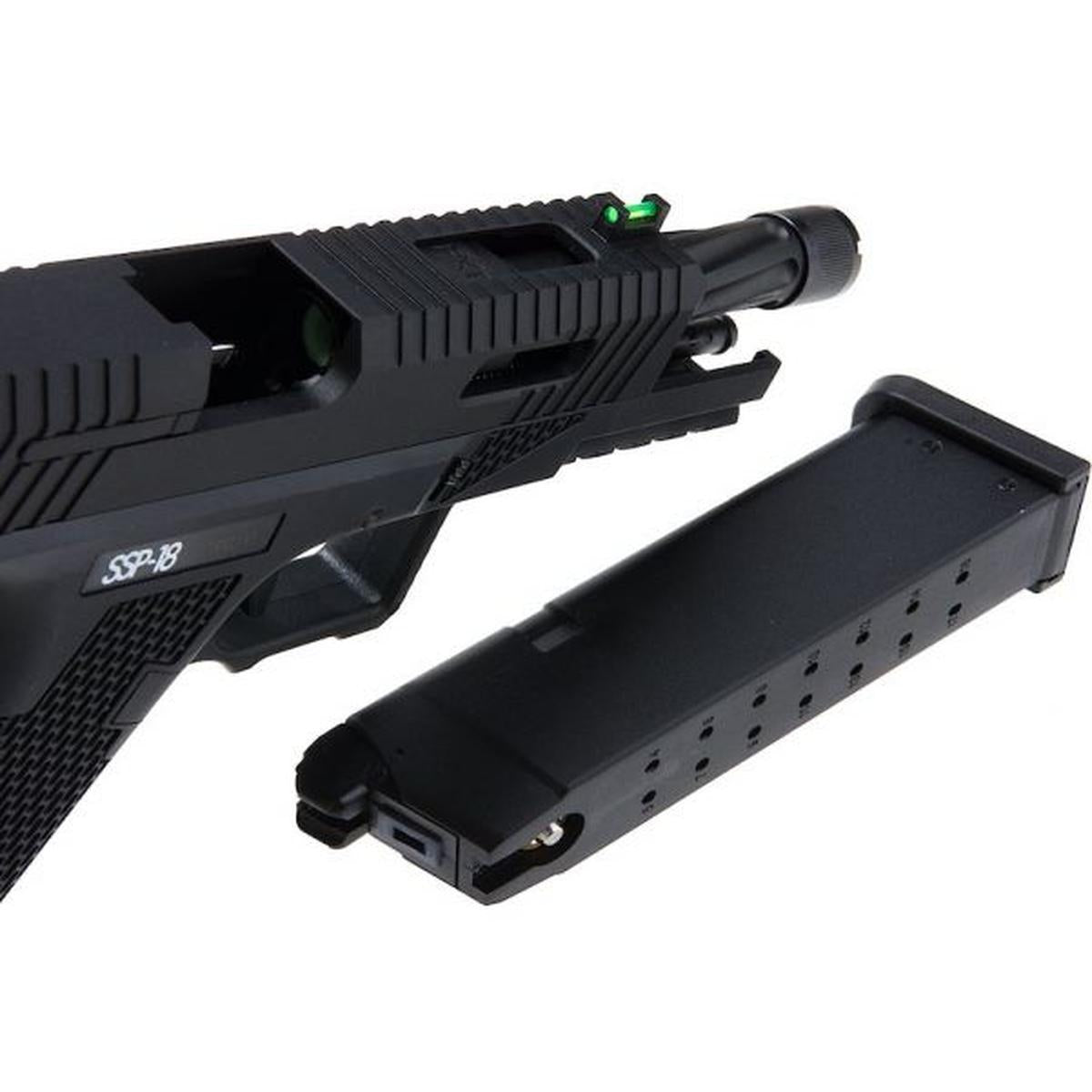 NOVRITSCH SSP18 グリーン ガス エアソフト ピストル - ブラック-AIRSOFT GOGO エアガン・サバゲー用品通販