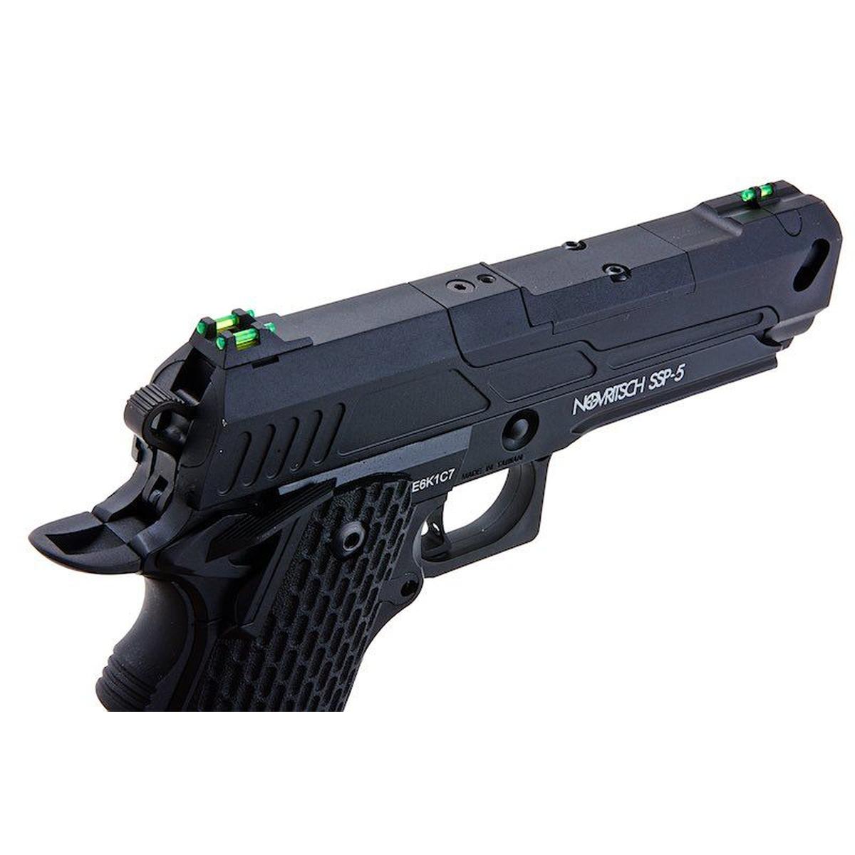 NOVRITSCH SSP5 4.3 グリーン ガス エアソフト ピストル - ブラック-AIRSOFT GOGO エアガン・サバゲー用品通販