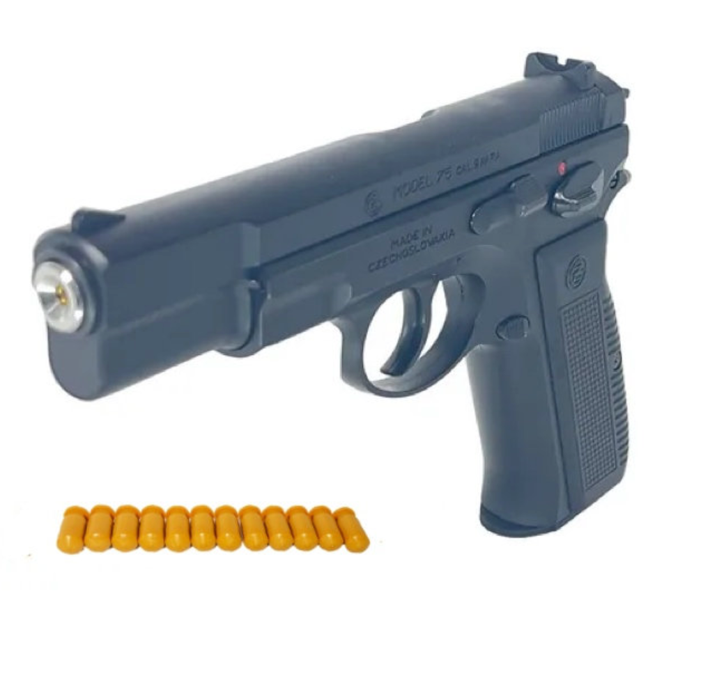 日本製 ブラック トイガン Octopus CZ75 ガスシェル排出式 GBBP (BB弾は発射しません) - サバゲー
