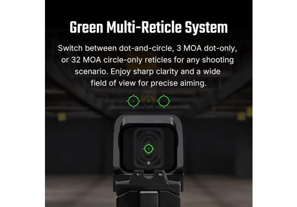 OLIGHT Osight X リフレックスグリーンドットサイト（マグネット式充電カバー付き）（3 MOAドット＆32 MOAサークル）-AIRSOFT GOGO エアガン・サバゲー用品通販