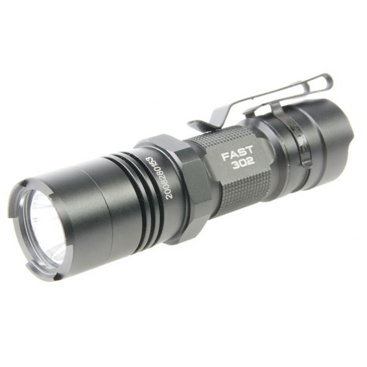 OPSMEN FAST 302 バックアップ タクティカル フラッシュライト (400 ルーメン) - ブラック-AIRSOFT GOGO エアガン・サバゲー用品通販