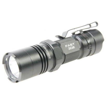 OPSMEN FAST 302 バックアップ タクティカル フラッシュライト (400 ルーメン) - ブラック-AIRSOFT GOGO エアガン・サバゲー用品通販