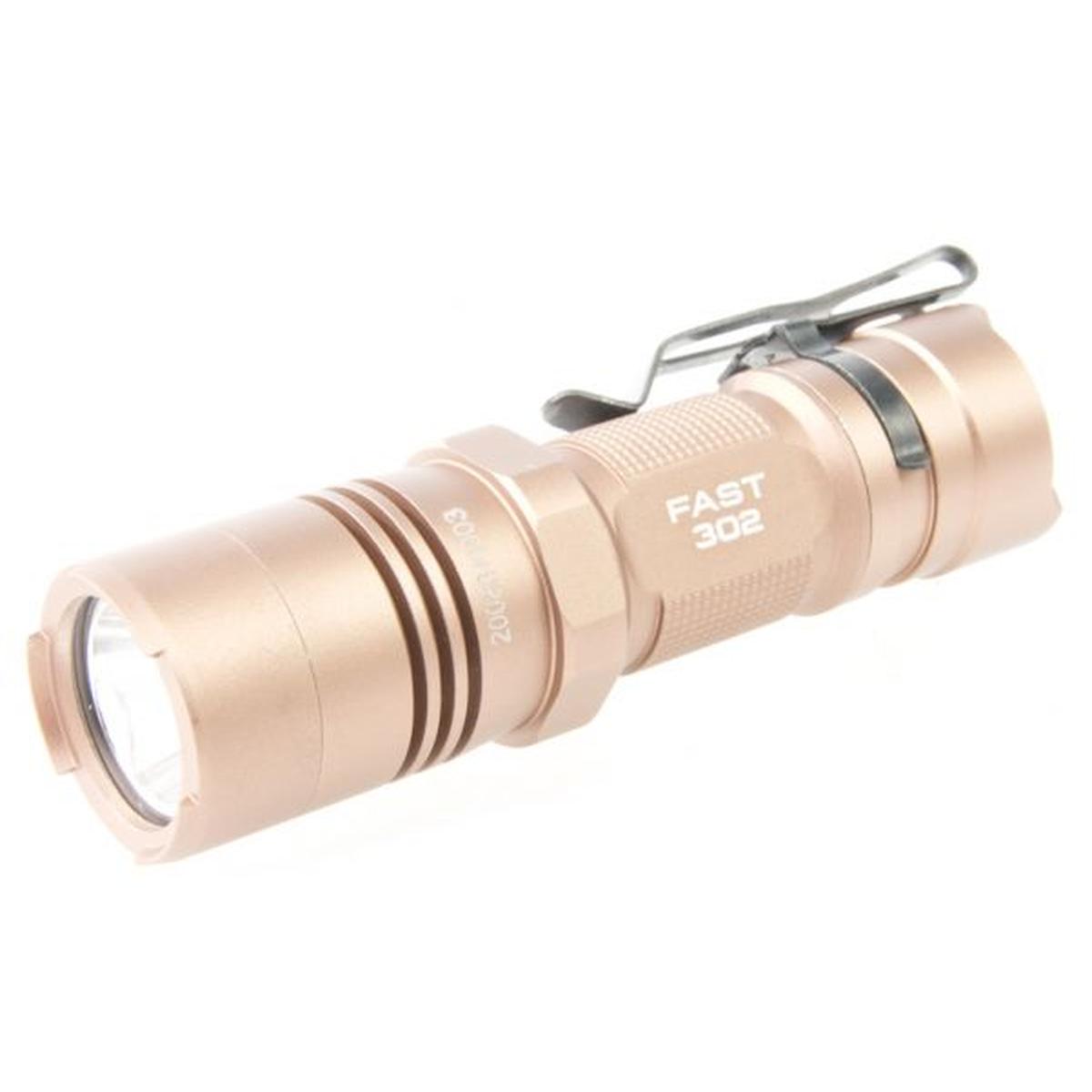 OPSMEN FAST 302 バックアップ タクティカル フラッシュライト (400 ルーメン) - コヨーテ タン-AIRSOFT GOGO エアガン・サバゲー用品通販