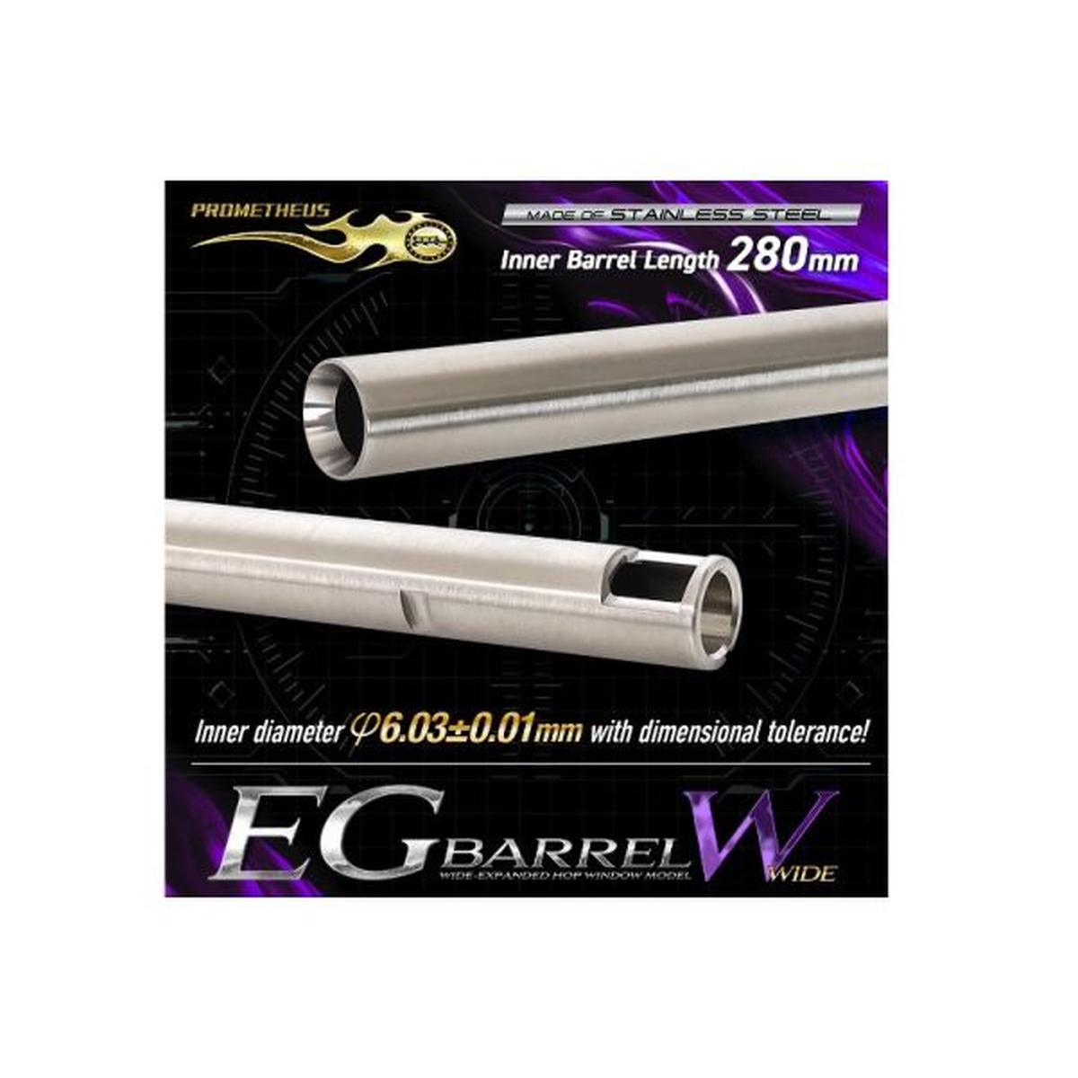 Prometheus EG バレル ワイドインナーバレル (6.03mm、長さ: 280mm) 東京マルイ AEG 用 - ステンレススチール-AIRSOFT GOGO エアガン・サバゲー用品通販