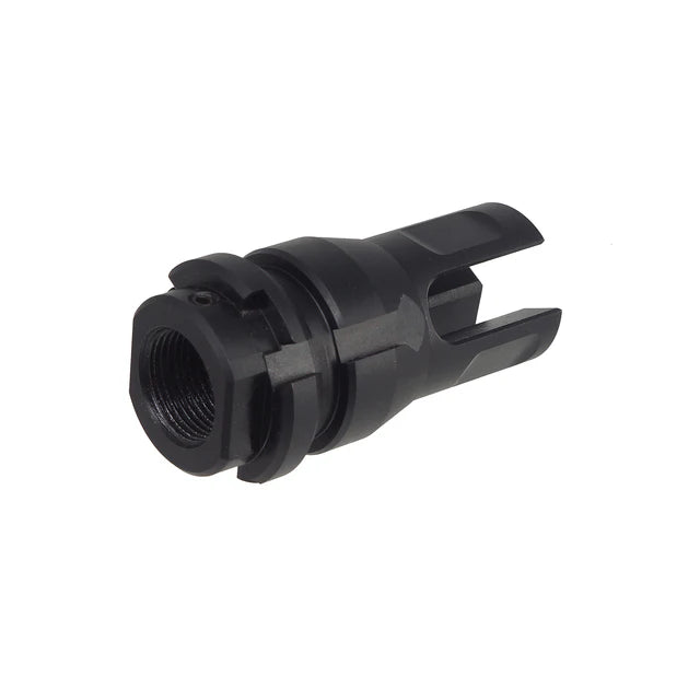 PTS デッドエアキーマイクロフラッシュハイダー 14mm用 (DA011490307) - ブラック-AIRSOFT GOGO エアガン・サバゲー用品通販