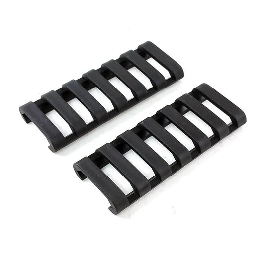 PTS ERGO 7 スロット ラダー ロープロファイル レイル カバー (FL00145) - ブラック-AIRSOFT GOGO エアガン・サバゲー用品通販