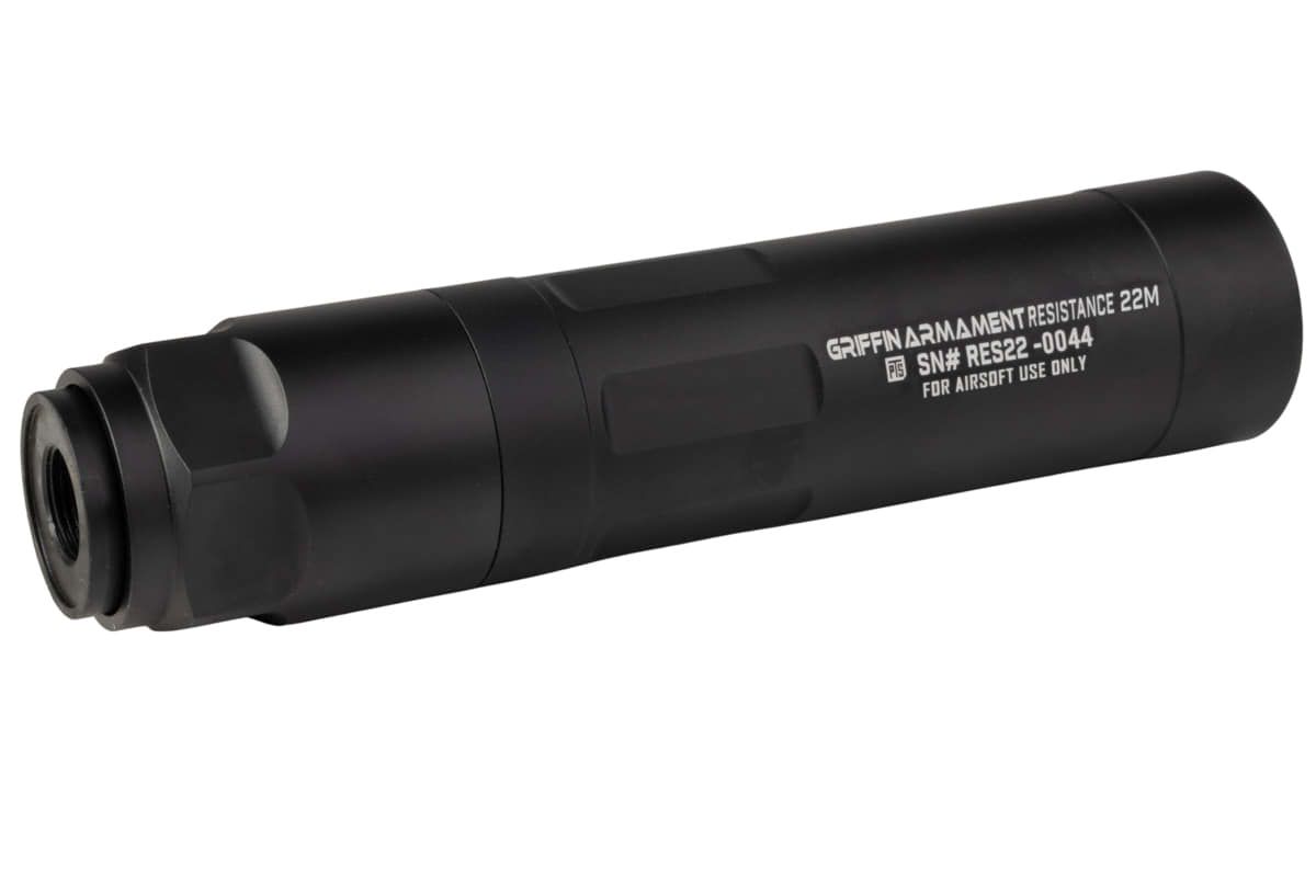 PTS グリフィン アーマメント レジスタンス 22 (R22) テープ マウント モジュラー サプレッサー (ダミー バージョン) - BK-AIRSOFT GOGO エアガン・サバゲー用品通販