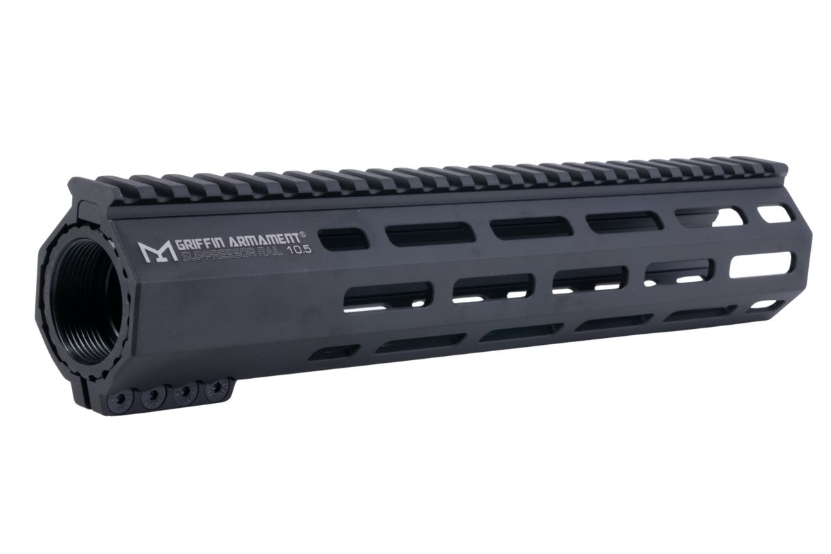 PTS グリフィン アーマメント SR-リジッド M-LOK ハンガード M4 AEG / GBB / PTW ライフル用 (10.5 インチ、アルミニウム / アルミ、ブラック)-AIRSOFT GOGO エアガン・サバゲー用品通販