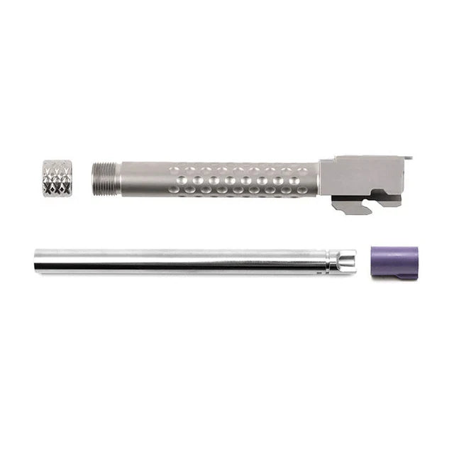 PTS ZEV CNC ステンレススチール ス赤アウターバレル G17 GBB用 (CB03749) - 銀(ぎん)-AIRSOFT GOGO エアガン・サバゲー用品通販