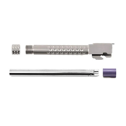 PTS ZEV CNC ステンレススチール ス赤アウターバレル G17 GBB用 (CB03749) - 銀(ぎん)-AIRSOFT GOGO エアガン・サバゲー用品通販