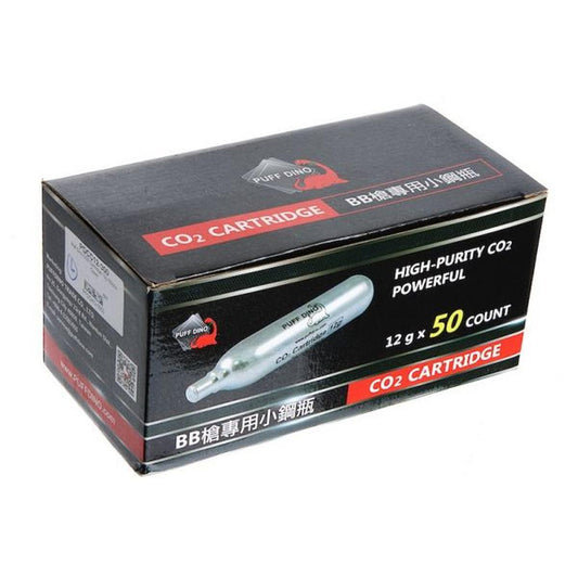 PUFF DINO CO2 カートリッジ 12G (50本/ケース)-AIRSOFT GOGO エアガン・サバゲー用品通販
