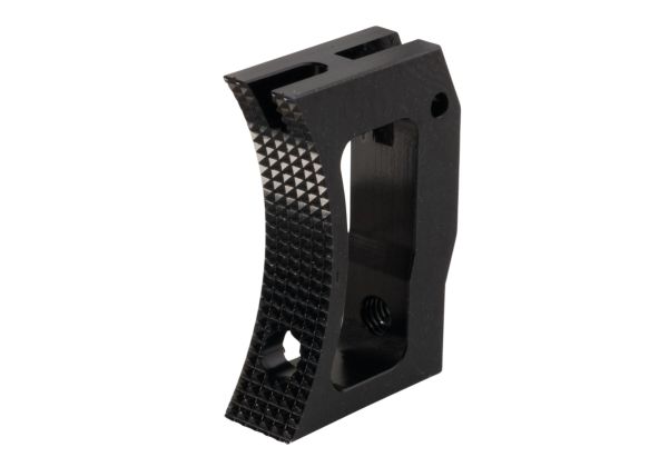 Revanchist Airsoft Tokyo Marui ハイキャパ GBB カーブトリガー (CNC アルミ、タイプ F、ブラック)-AIRSOFT GOGO エアガン・サバゲー用品通販