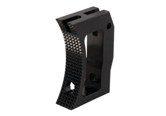 Revanchist Airsoft Tokyo Marui ハイキャパ GBB カーブトリガー (CNC アルミ、タイプ F、ブラック)-AIRSOFT GOGO エアガン・サバゲー用品通販