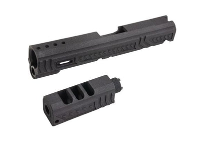 Revanchist Airsoft Tokyo Marui Hi Capa GBB 3DP 7インチ リムスタイル オープンGBBスライドキット「セイバーキャット」 - ブラック-AIRSOFT GOGO エアガン・サバゲー用品通販