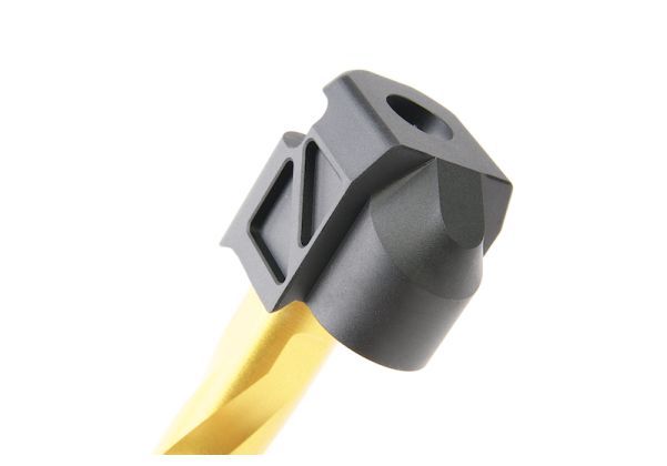 RGW PMM グロック コンペンセイター バレルセット (ショートバージョン) VFC (Umarex) グロック 45 Gen 5 GBB ピストル用 - 金(きん)-AIRSOFT GOGO エアガン・サバゲー用品通販