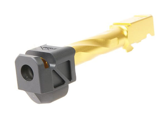 RGW PMM グロック コンペンセイター バレルセット (ショートバージョン) VFC (Umarex) グロック 45 Gen 5 GBB ピストル用 - 金(きん)-AIRSOFT GOGO エアガン・サバゲー用品通販