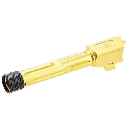 RGW SIG Sauer M18 GBB KI スレッドバレル - ティンゴールド (14mm CCW、アルミニウム)-AIRSOFT GOGO エアガン・サバゲー用品通販
