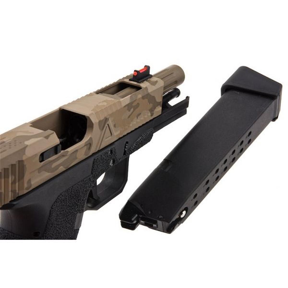 RWA AGENCY ARMS EXA グリーン ガス エアソフト ピストル - セラコート マルチカム アリッド-AIRSOFT GOGO エアガン・サバゲー用品通販