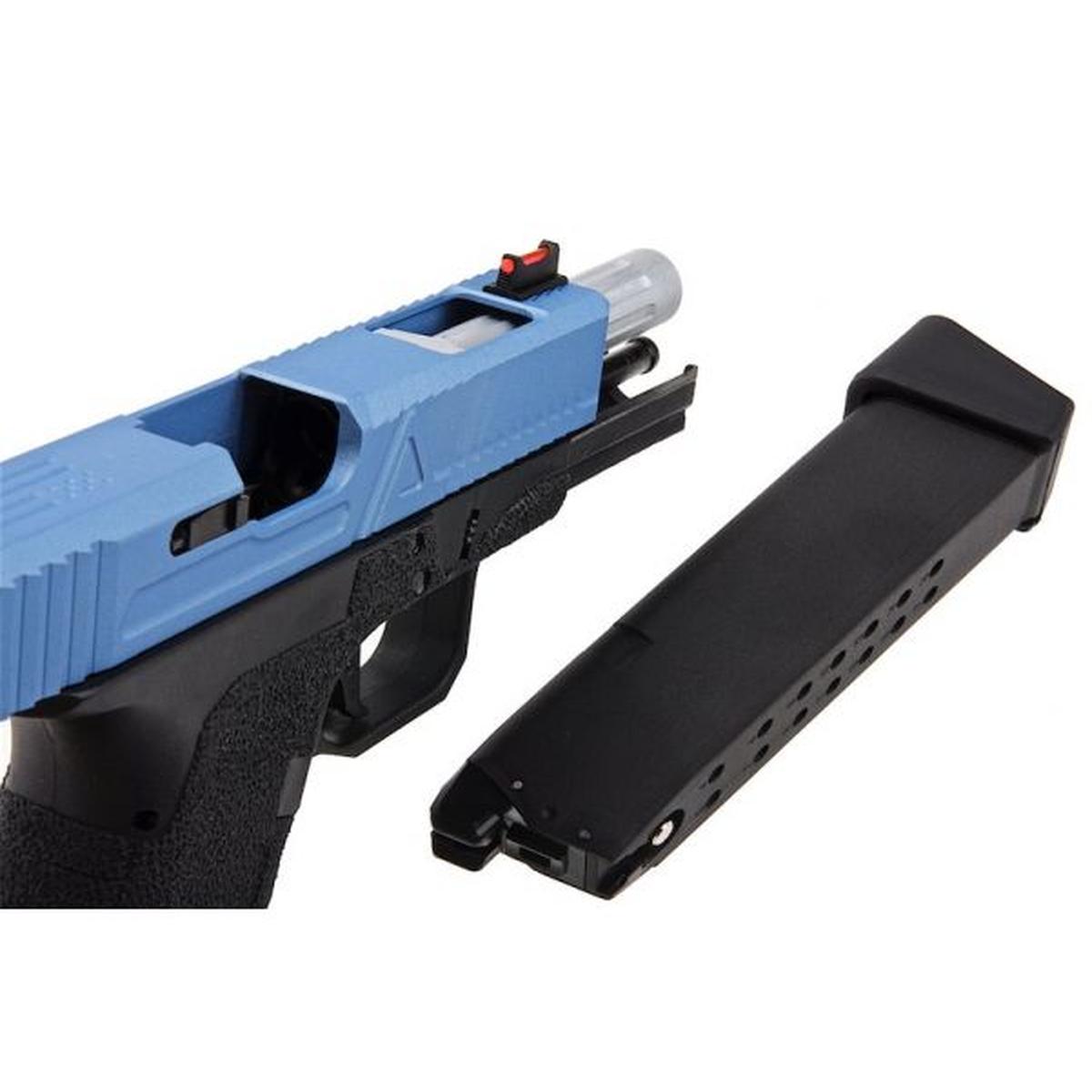 RWA AGENCY ARMS EXA グリーン ガス エアソフト ピストル - セラコート ポーラー ブルー-AIRSOFT GOGO エアガン・サバゲー用品通販