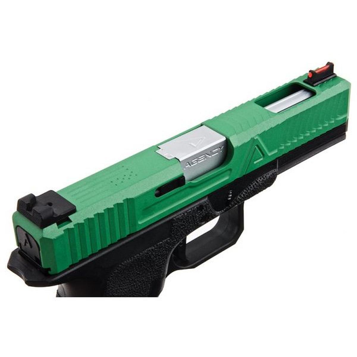 RWA AGENCY ARMS EXA グリーン ガス エアソフト ピストル - セラコート スカッチ グリーン-AIRSOFT GOGO エアガン・サバゲー用品通販