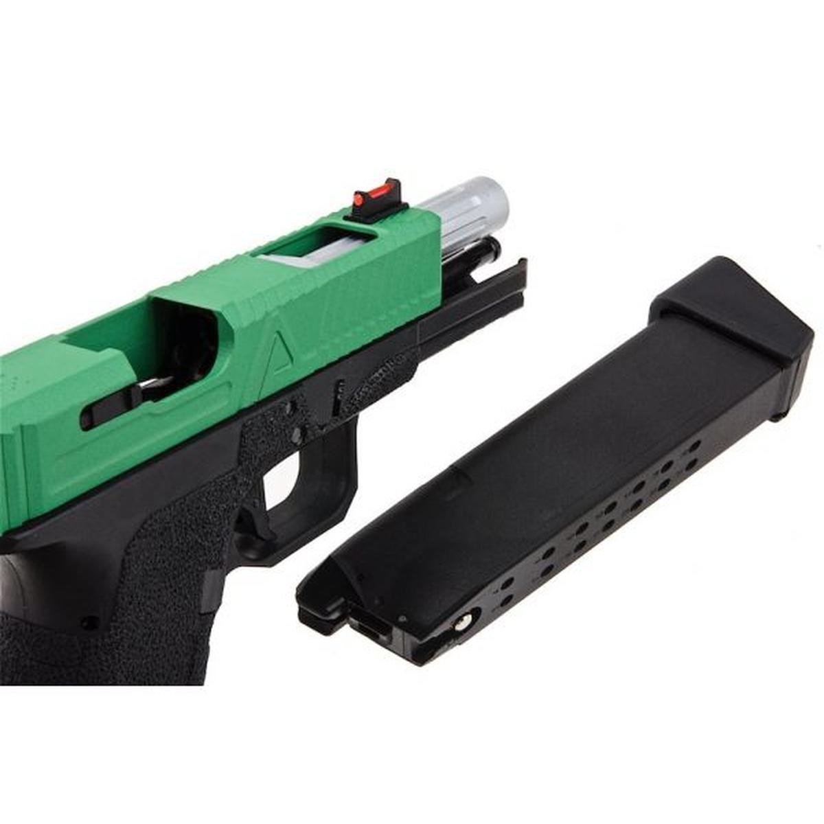 RWA AGENCY ARMS EXA グリーン ガス エアソフト ピストル - セラコート スカッチ グリーン-AIRSOFT GOGO エアガン・サバゲー用品通販