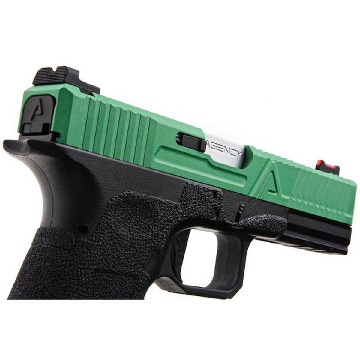RWA AGENCY ARMS EXA グリーン ガス エアソフト ピストル - セラコート スカッチ グリーン-AIRSOFT GOGO エアガン・サバゲー用品通販