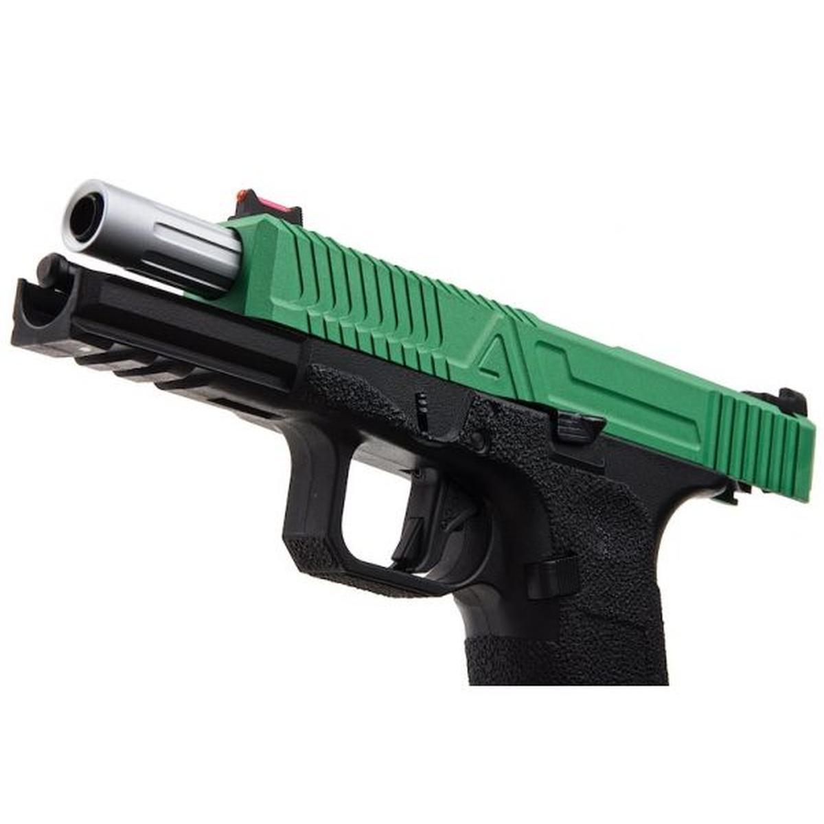RWA AGENCY ARMS EXA グリーン ガス エアソフト ピストル - セラコート スカッチ グリーン-AIRSOFT GOGO エアガン・サバゲー用品通販