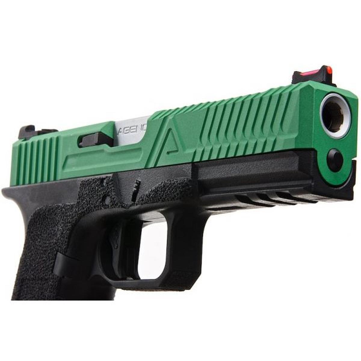 RWA AGENCY ARMS EXA グリーン ガス エアソフト ピストル - セラコート スカッチ グリーン-AIRSOFT GOGO エアガン・サバゲー用品通販