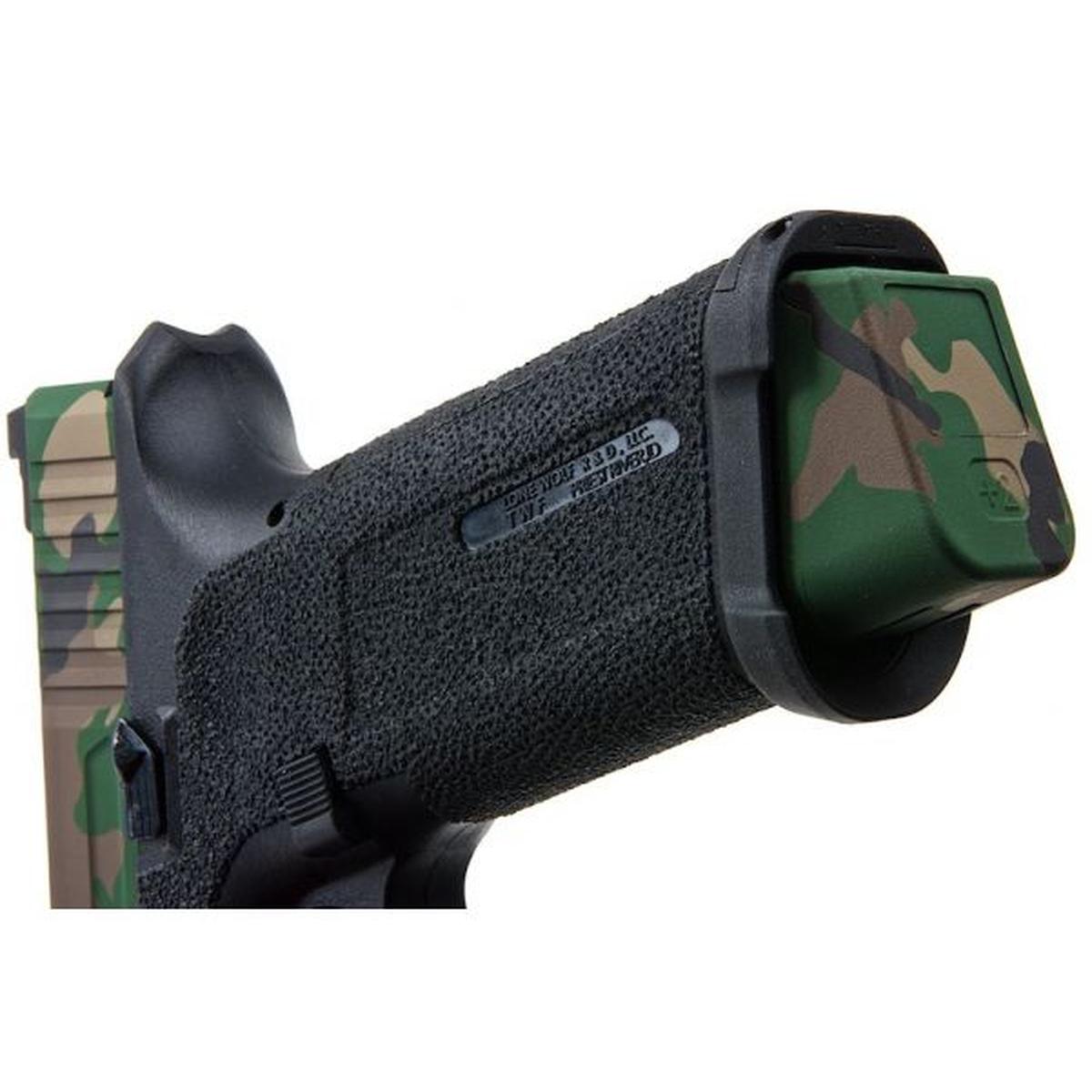 RWA AGENCY ARMS EXA グリーン ガス エアソフト ピストル - セラコート ウッドランド-AIRSOFT GOGO エアガン・サバゲー用品通販