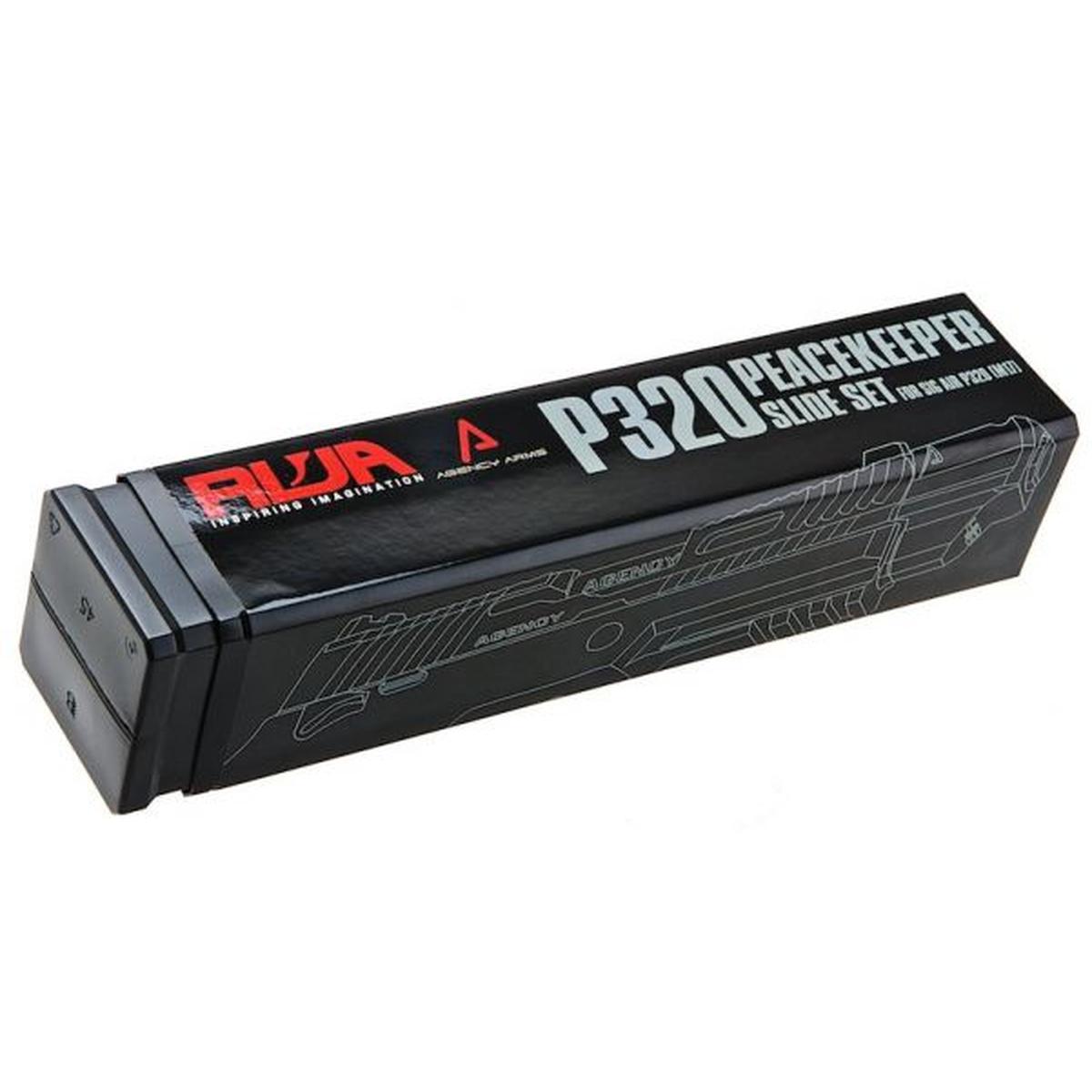 RWA エージェンシー アームズ P320 ピースキーパー スライド セット - ブラック / シルバー-AIRSOFT GOGO エアガン・サバゲー用品通販
