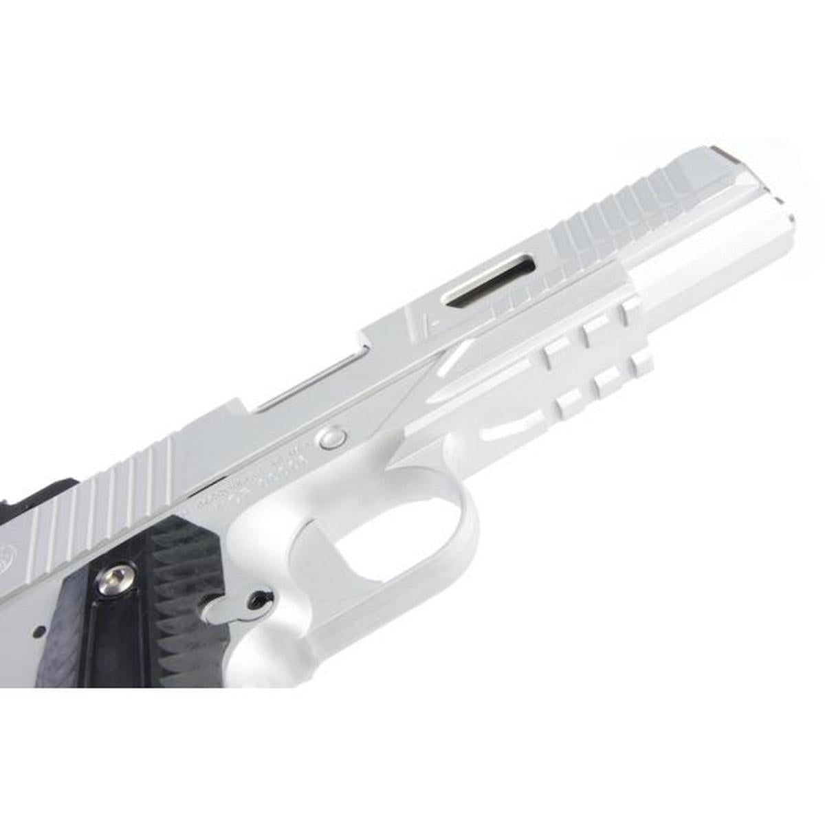 RWA ナイトホーク カスタム AGENT 2 グリーン ガス エアソフト ピストル - セラコート シルバー-AIRSOFT GOGO エアガン・サバゲー用品通販