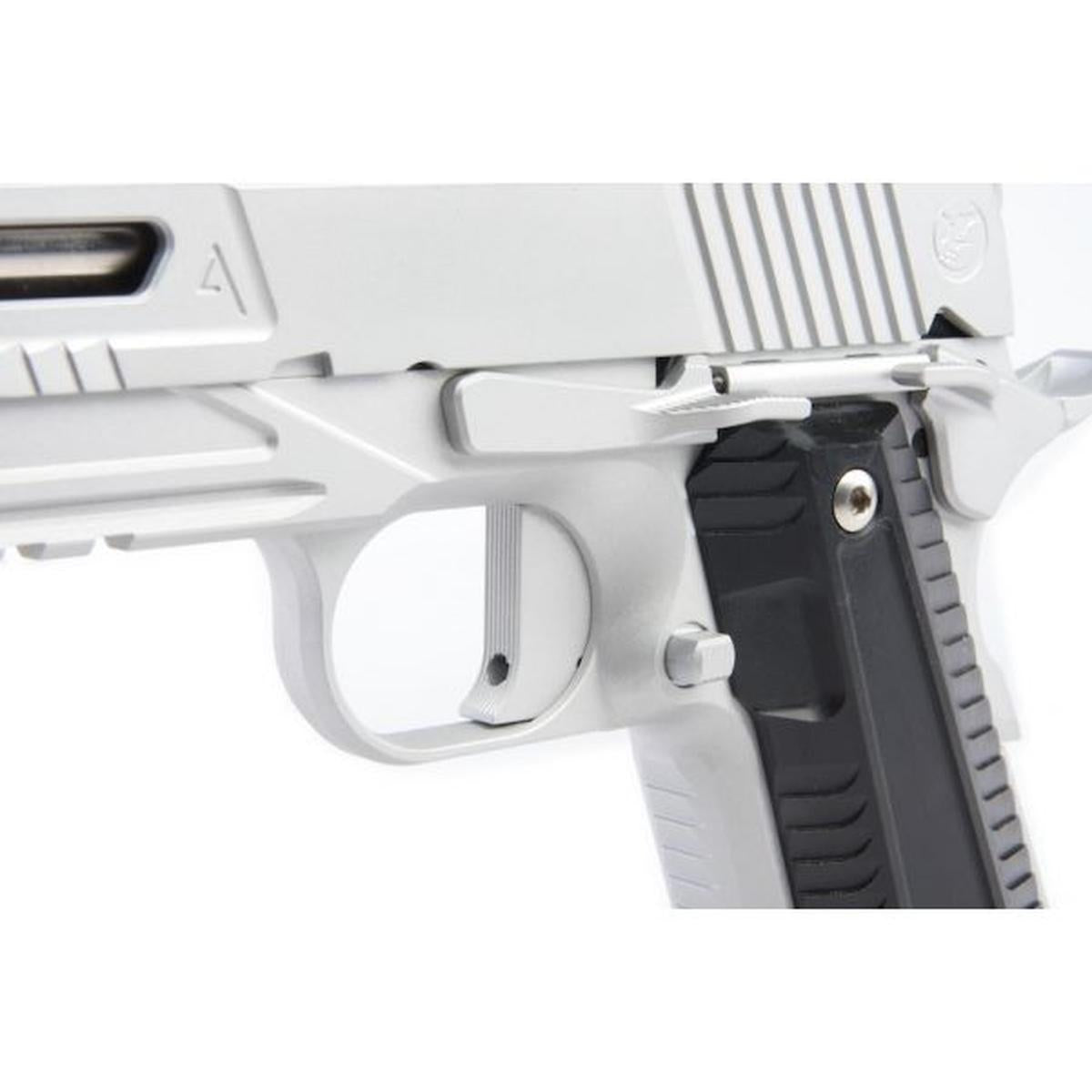 RWA ナイトホーク カスタム AGENT 2 グリーン ガス エアソフト ピストル - セラコート シルバー-AIRSOFT GOGO エアガン・サバゲー用品通販