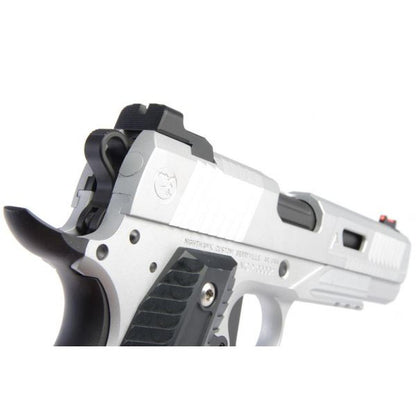 RWA ナイトホーク カスタム エージェント 2 グリーン ガス エアガン ピストル - セラコート シルバー ブラック 2 トーン-AIRSOFT GOGO エアガン・サバゲー用品通販
