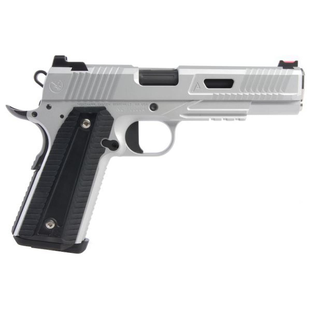 RWA ナイトホーク カスタム エージェント 2 グリーン ガス エアガン ピストル - セラコート シルバー ブラック 2 トーン-AIRSOFT GOGO エアガン・サバゲー用品通販