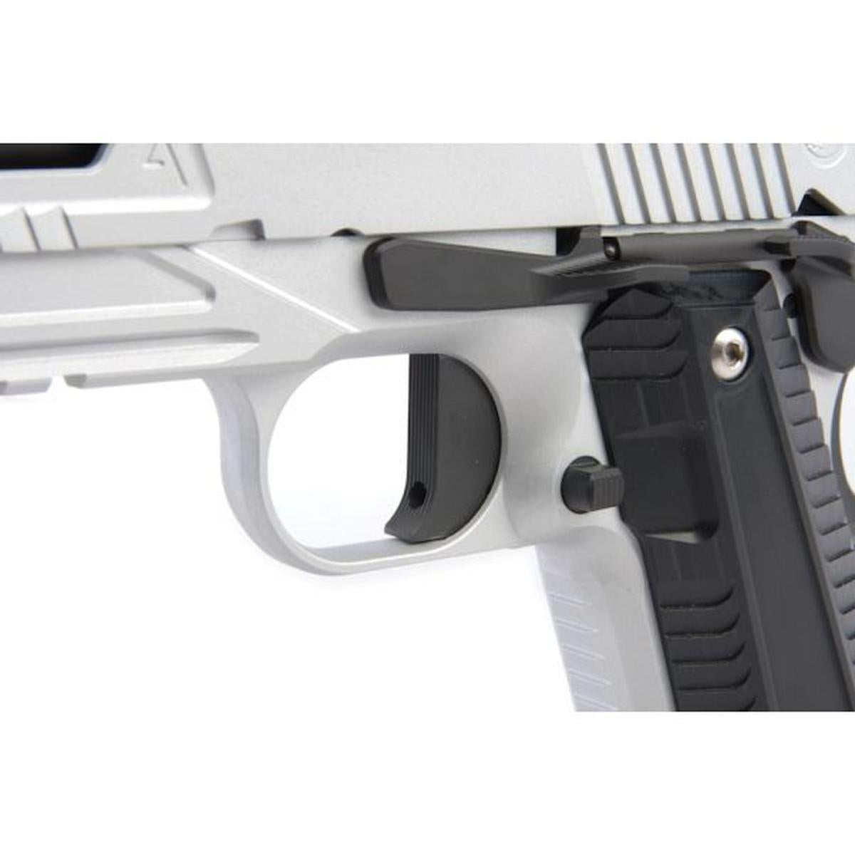 RWA ナイトホーク カスタム エージェント 2 グリーン ガス エアガン ピストル - セラコート シルバー ブラック 2 トーン-AIRSOFT GOGO エアガン・サバゲー用品通販