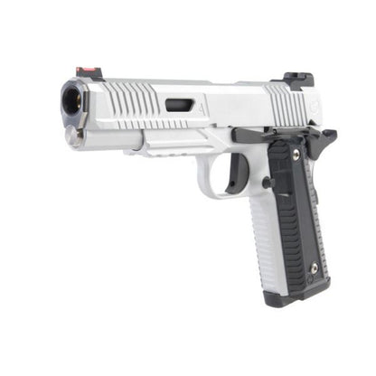RWA ナイトホーク カスタム エージェント 2 グリーン ガス エアガン ピストル - セラコート シルバー ブラック 2 トーン-AIRSOFT GOGO エアガン・サバゲー用品通販