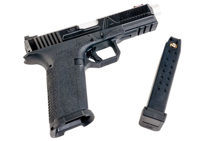 RWC Agency Arms EXA GBB エアソフトピストル（ミッドライン 銀(ぎん) ス赤バレル）-AIRSOFT GOGO エアガン・サバゲー用品通販