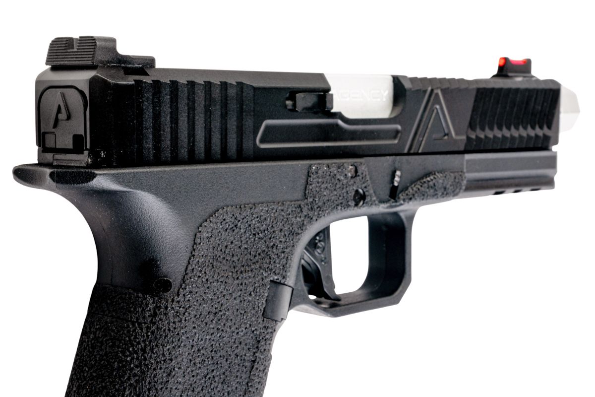 RWC Agency Arms EXA GBB エアソフトピストル（ミッドライン 銀(ぎん) ス赤バレル）-AIRSOFT GOGO エアガン・サバゲー用品通販