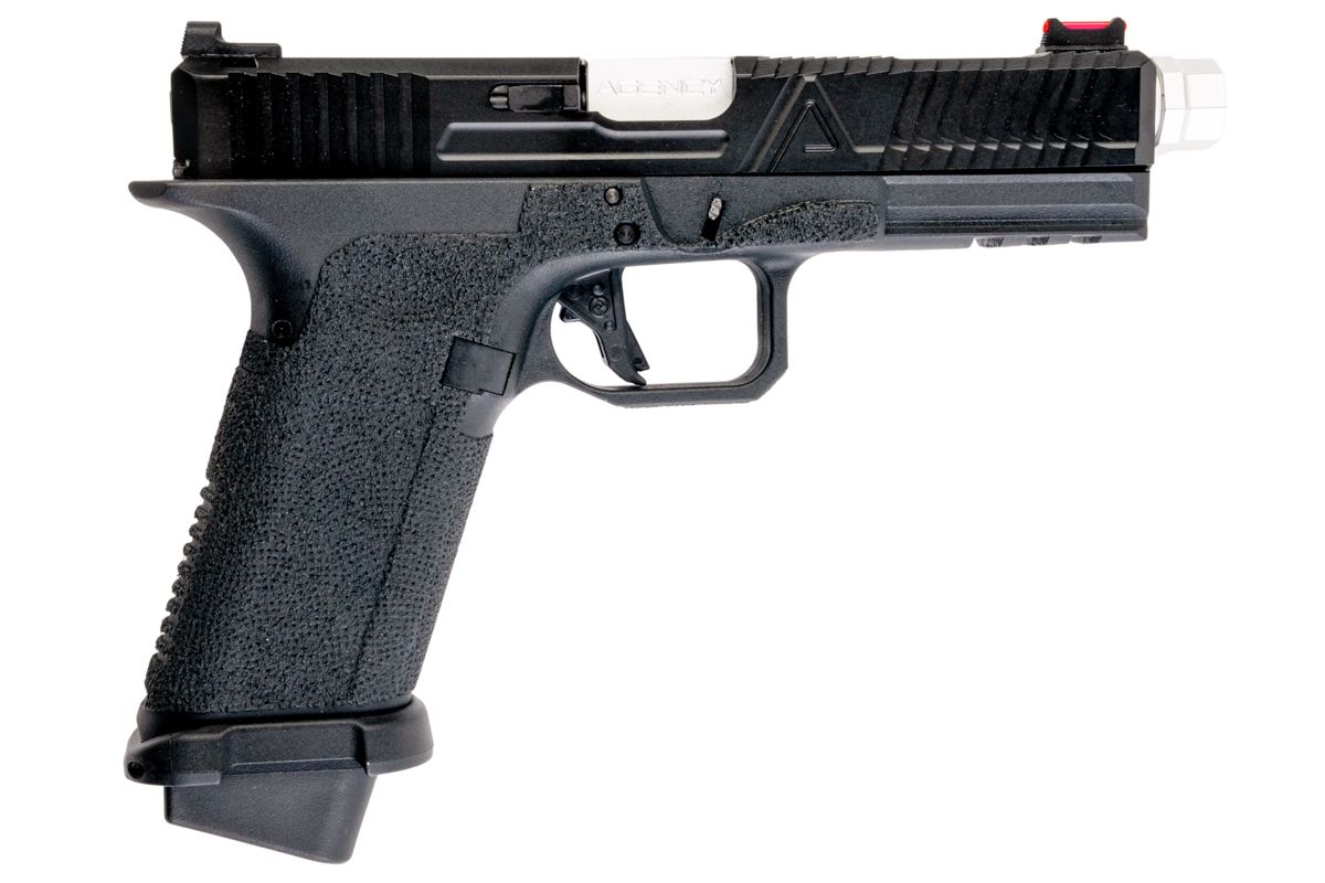 RWC Agency Arms EXA GBB エアソフトピストル（ミッドライン 銀(ぎん) ス赤バレル）-AIRSOFT GOGO エアガン・サバゲー用品通販