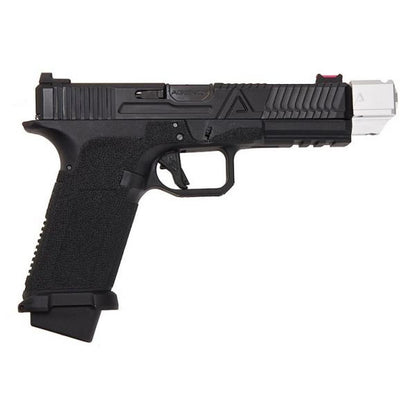 RWC AGENCY ARMS EXA グリーン エアソフト ピストル (ステンレススチール ブラック バレル & 417 コンペンセイター - シルバー)-AIRSOFT GOGO エアガン・サバゲー用品通販