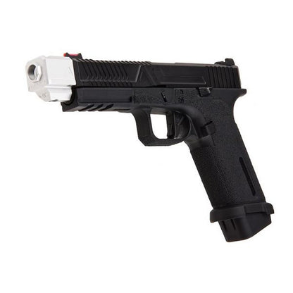 RWC AGENCY ARMS EXA グリーン エアソフト ピストル (ステンレススチール ブラック バレル & 417 コンペンセイター - シルバー)-AIRSOFT GOGO エアガン・サバゲー用品通販
